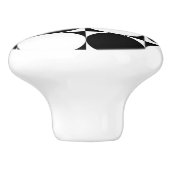 SCHWARZE UND WEISSE KREISE KERAMIKKNAUF (Seitenansicht)