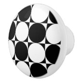SCHWARZE UND WEISSE KREISE KERAMIKKNAUF (Rechts)