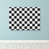 SCHWARZE UND WEISSE KREISE LEINWANDDRUCK (Insitu (Holzboden))