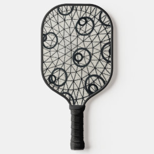 Schwarze und weiße Kreise Pickleball Schläger
