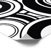 Schwarze und weiße Kreise Poster (Ecke)