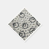Schwarze und weiße Kreise Serviette (Ecke)