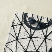 Schwarze und weiße Kreise Strandtuch (Beispiel)