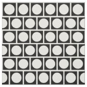 Schwarze und weiße Kreise und Quadrate Stoff (Muster)