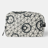 Schwarze und weiße Kreise Waschbeutel (Rückseite)