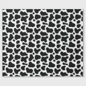 Schwarze und weiße Kuhhaut Geschenkpapier (Flach)