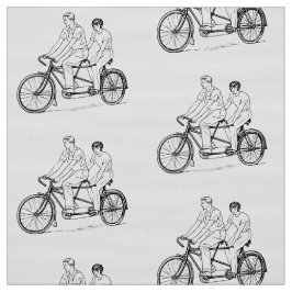 SCHWARZE UND WEISSE KUPPLUNG IN RETRO-TANDEM-FAHRR STOFF