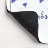 Schwarze und weiße, langhaarige Katze Mousepad (Ecke)