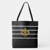 SCHWARZE UND WEISSE LILIE-DESIGN TOTE BAG TASCHE (Vorderseite)