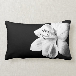 Schwarze und Weiße Lilie Lendenkissen
