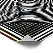 Schwarze und weiße Linien und Kreise Poster (Ecke)