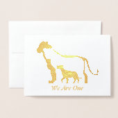 Schwarze und Weiße Löwen Folienkarte (Vorderseite mit Umschlag)