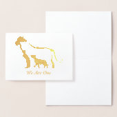 Schwarze und Weiße Löwen Folienkarte (Anzeige)