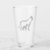 Schwarze und Weiße Löwen Glas (Rückseite)