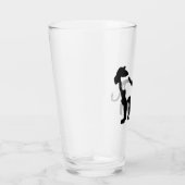 Schwarze und Weiße Löwen Glas (Rechts)