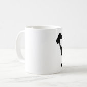 Schwarze und Weiße Löwen Kaffeetasse (Vorderseite Links)
