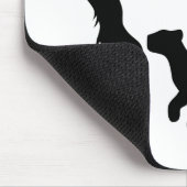 Schwarze und Weiße Löwen Mousepad (Ecke)