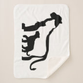 Schwarze und Weiße Löwen Sherpadecke (Vorderseite)