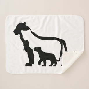 Schwarze und Weiße Löwen Sherpadecke