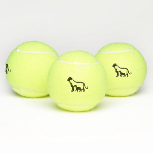 Schwarze und Weiße Löwen Tennisbälle