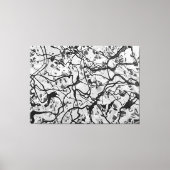 SCHWARZE UND WEISSE LVI - Aktionsgemälde - Abstrak Leinwanddruck (Vorderseite)