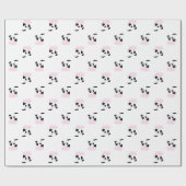 Schwarze und weiße Milchkühe oder Rindergesicht Geschenkpapier (Flach)