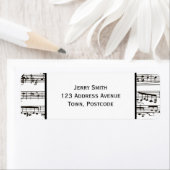 Schwarze und weiße Musiknoten (Großer Text) (Insitu)