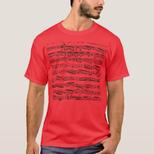 Schwarze und weiße Musiknoten T-Shirt