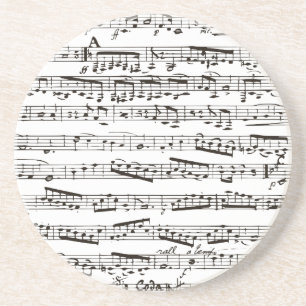 Schwarze und weiße Musiknoten Untersetzer