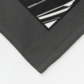 SCHWARZE UND WEISSE MUSKELMUSKELMÖBEL FLEECEDECKE (Ecke)