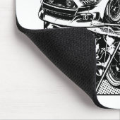 SCHWARZE UND WEISSE MUSKELMUSKELMÖBEL MOUSEPAD (Ecke)