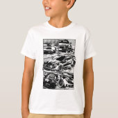 SCHWARZE UND WEISSE MUSKELMUSKELMÖBEL T-Shirt (Vorderseite)