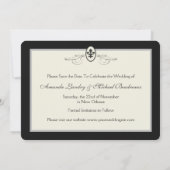 Schwarze und weiße New Orleans Szenen Save the Dat Date (Rückseite)