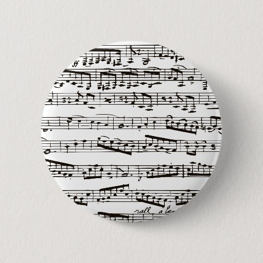 Schwarze und weiße Noten Button (Vorderseite)
