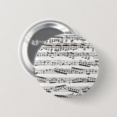 Schwarze und weiße Noten Button (Vorne & Hinten)