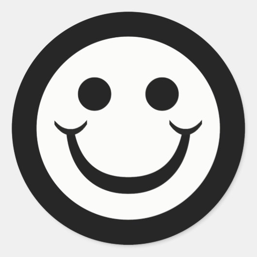 SCHWARZE UND WEISSE OBERFLÄCHE RUNDER AUFKLEBER (Vorderseite)