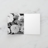 Schwarze und weiße Peonfarben Wasserfarben Karte (Innenseite)