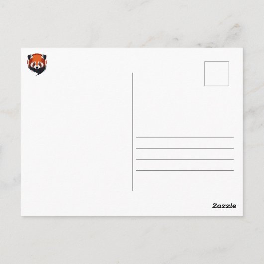 Schwarze und weiße Piebaldkat im Wald Postkarte (Rückseite)