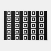 Schwarze und weiße Plätze Moderne 4Layla Fußmatte (Vorderseite)