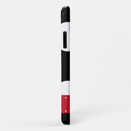 Schwarze und weiße Polka-Punkte, dotiert, Monogram Case-Mate iPhone Hülle (Hinten/Rechts)