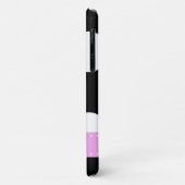 Schwarze und weiße Polka-Punkte, dotiert, Monogram Case-Mate iPhone Hülle (Hinten/Links)