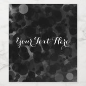 Schwarze und weiße Punkte Moderne Party Weinetiket Weinetikett (Einzelnes Label)