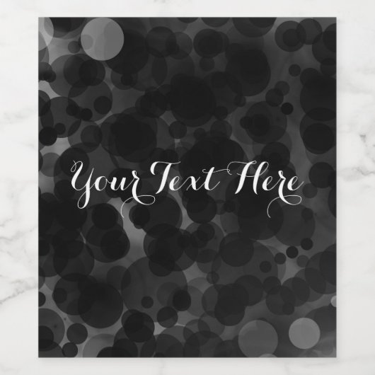 Schwarze und weiße Punkte Moderne Party Weinetiket Weinetikett (Einzelnes Label)