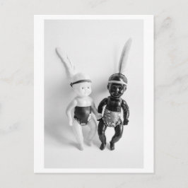 Schwarze und Weiße Puppen-Indianer Postkarte