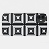 Schwarze und weiße Quadrate Case-Mate iPhone Hülle (Rückseite (Horizontal))