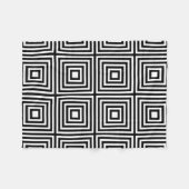 Schwarze und weiße Quadrate Fleecedecke (Vorderseite (Horizontal))