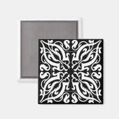 SCHWARZE UND WEISSE SCHEIBE MAGNET (Vorderseite/Rückseite)