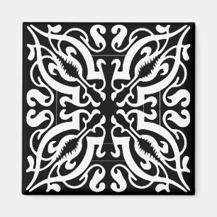 SCHWARZE UND WEISSE SCHEIBE MAGNET