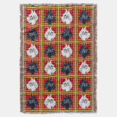 Schwarze und weiße Schottische Terrier Scottie Dog Decke (Vorderseite Vertikal)