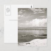 SCHWARZE UND WEISSE SEEANSICHT POSTKARTE (Vorne/Hinten)